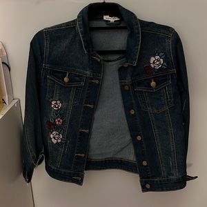 Girl’s Jean Jacket with rose details